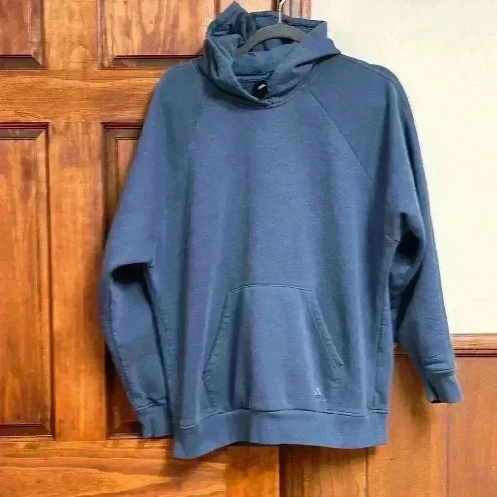 Adidas Hooded Sweatshirt Slate Blue/Gray Size M